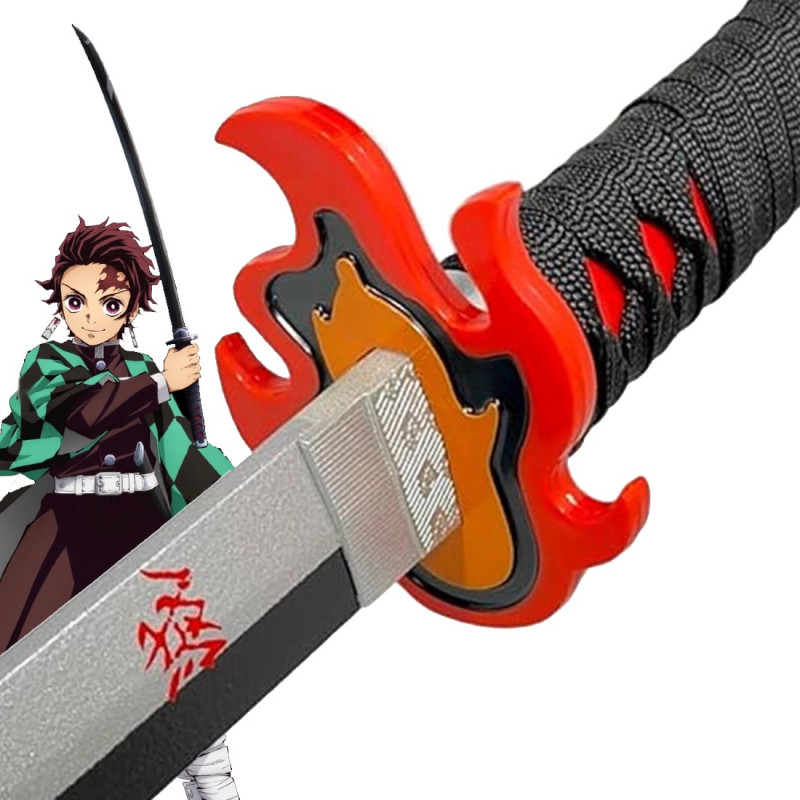 Katana Tanjiro Kamado Mingshao - Souffle de Nichirin - Bois - Demon Slayer