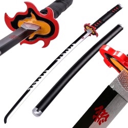 Mingshao hölzernes Katana DEMON SLAYER von Tanjiro Kamado V2