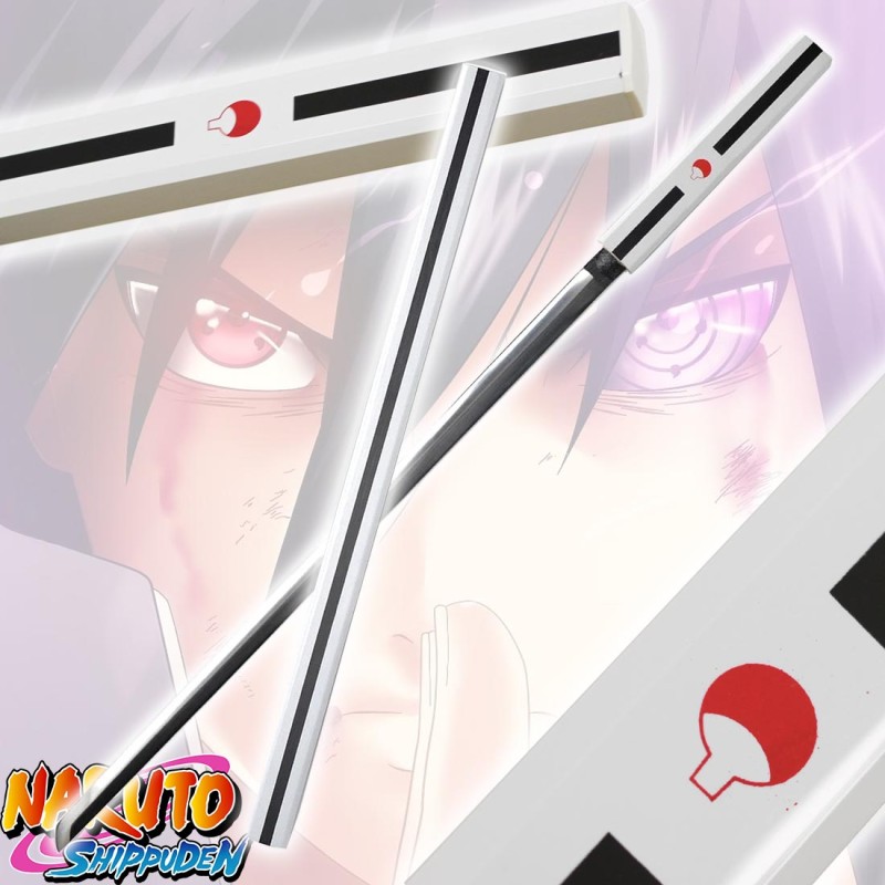 Épée anime Sasuke Uchiha Naruto Anime Katana en métal et bois