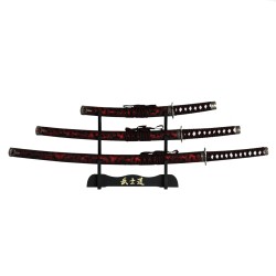 Set mit 3 Wakizashi Tanto Red Dragon Steel Katanas