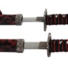 Set di 3 katane in acciaio Wakizashi Tanto Red Dragon