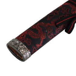 Set di 3 katane in acciaio Wakizashi Tanto Red Dragon