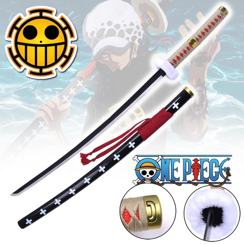 Katana d'acciaio Kikoku di Trafalgar Law One Piece