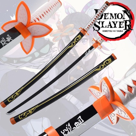 Katana in legno Nera Serie di Shinobu Kochou Demon Slayer