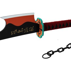 Katana a doppia lama in legno DEMON SLAYER TENGEN UZUI