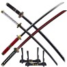 Packung mit 4 einteiligen Roronoa Zoro Katanas + Stützen