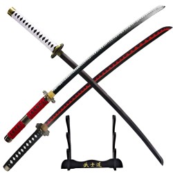 RZ2 Confezione da 3 Katana Roronoa Zoro One Piece + 3 Supporti Katana