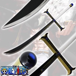 Mihawk Dracule Kokuto Yoru Katana in metallo UNICO PEZZO