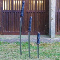 Set mit 3 Wakizashi Tanto Blue Dragon Steel Katanas