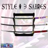 Roronoa Zoro Wado Sandai Enma stile 3 spade + supporto