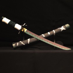 Demon Slayer SANEMI SHINAZUGAWA Katana in metallo e pacchetto Tanto