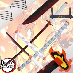 Packen Sie Katana und Metal Tanto Demon Slayer Rengoku Kyojuro – Feuersäule ein