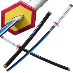 Pack Katana Cosplay Giyuu Tomioka DEMON SLAYER + Fondina Cintura