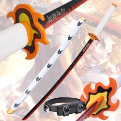 Pack Katana Cosplay Rengoku Kyojuro Demon Slayer + Fondina da cintura