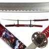 Katana en Métal Dragon Rouge Samurai