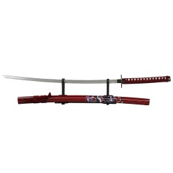 Katana in metallo del Samurai Drago Rosso