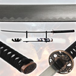 Katana in metallo del samurai drago bianco