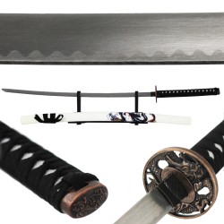 Katana in metallo del samurai drago bianco