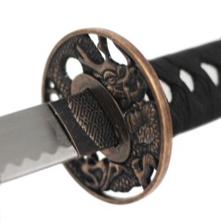 Katana in metallo del samurai drago bianco