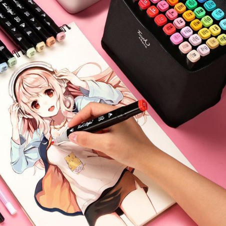 Manga-Zeichnungs-Starter-Set mit 80 Color Touch Mangaka-Stiften