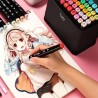 Starter Kit Dessin Manga 80 Feutres Couleurs Touch Mangaka