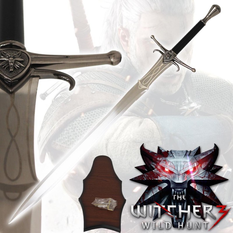 Réplique Epée Acier de L'école du Loup Légendaire Geralt The Witcher 3