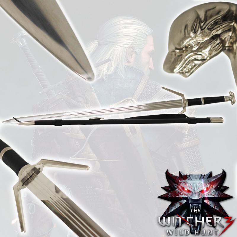 Réplique Épée en acier de l'École du Loup Légendaire Supérieure The Witcher  3