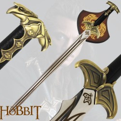 Spada di Bard l'Arciere Edizione Oro ne Lo Hobbit + Supporto