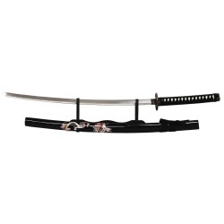 Katana Giapponese in Metallo Drago Nero Samurai