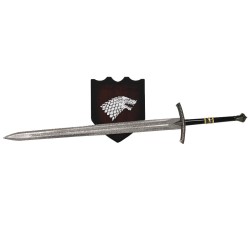 Schwert aus Metall mit dem Damaszener-Effekt von Eddard Stark aus Game of Thrones