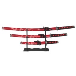 Set von 3 japanischen Katanas Wakizashi Tanto Kaiserliche Eklipse