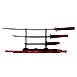 Set di 3 Katane Giapponesi Wakizashi Tanto Eclissi Imperiale