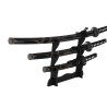 Set di 3 Katane Giapponesi Wakizashi Tanto Trilogia Nera Samurai