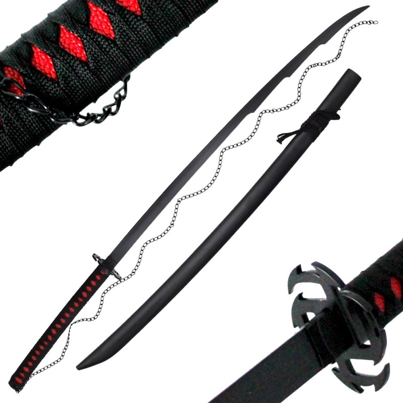 Katana Métal Bleach Tensa Zangetsu Evolution Chaîne Céleste Lune Assassine