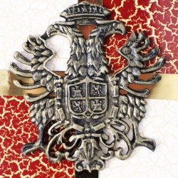 Scudo Medievale in Metallo con Aquila Bicefala di Toledo