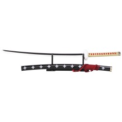 Katana Bois One Piece de Trafalgar Law Edition Rouge Doré