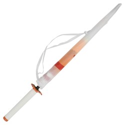 Katana Regenschirm Weiß-Orange Flammen Rengoku Kyojuro Demon Slayer