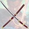 Handgefertigtes kunstvolles Katana aus Metall Sandai Kitetsu von Roronoa Zoro aus One Piece