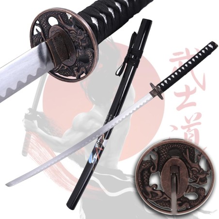 Katana in metallo del samurai drago volante