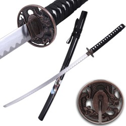 Katana in metallo del samurai drago volante