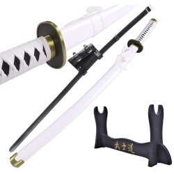 Katana Cosplay Manga Set Zoro Roronoa One Piece Wado + Gürtelholster + Ständer