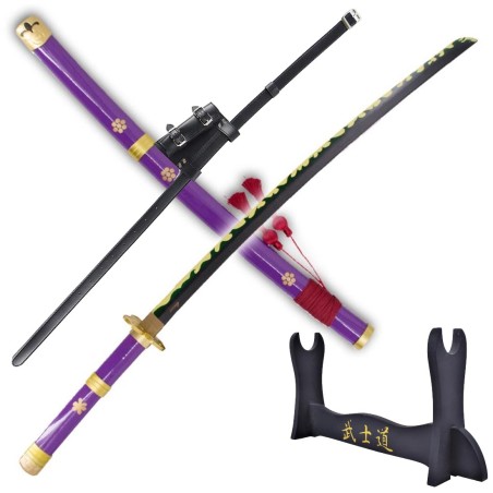 Pack Katana Manga Cosplay One Piece Enma Zoro Roronoa + Ceinturon + Support