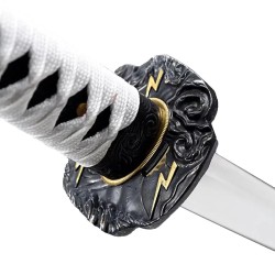 Jin Deluxe Edition Ghost Of Tsushima Katana in acciaio Sakai blu