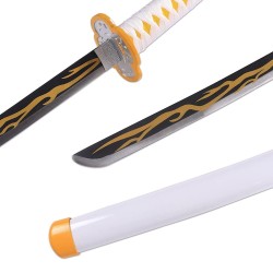 Pacchetto Katana Zenitsu Agatsuma Demon Slayer + supporto per Katana