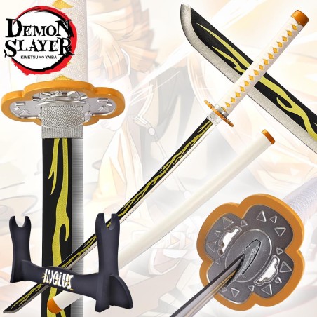 Pacchetto Katana Zenitsu Agatsuma Demon Slayer + supporto per Katana