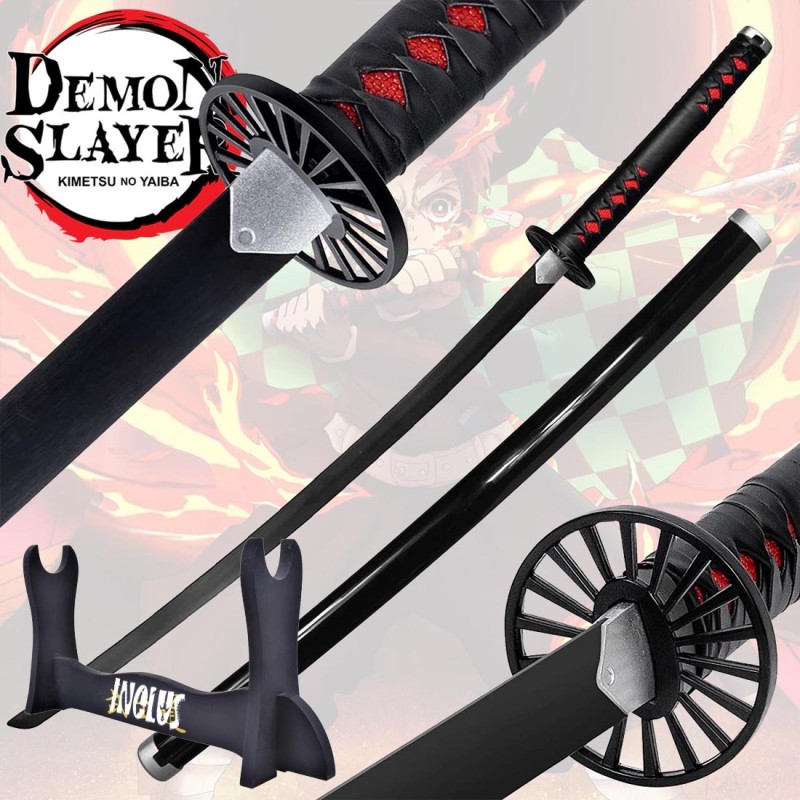 Packen Sie Katana Tanjiro Kamado DEMON SLAYER + Katana-Ständer