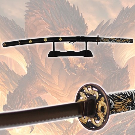 Japanisches Katana aus Stahl Dracaena Marginata