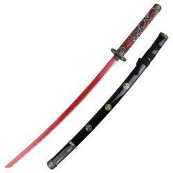 Katana Japonais en acier Dragon Rouge Zhulong