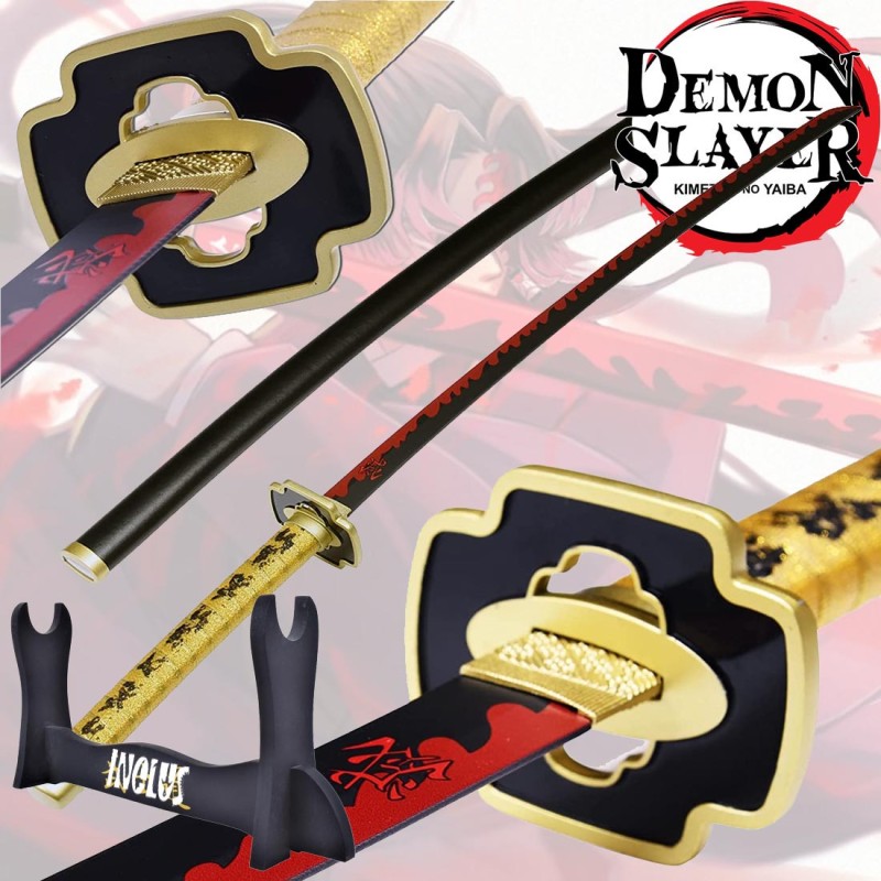 Tsugikuni Yoriichi Dämonentöter-Katana-Paket + Katana-Ständer