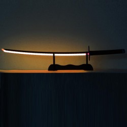 Katana LED de Sanemi Shinazugawa - Bois - RGB - Couleur Modulable - Demon Slayer